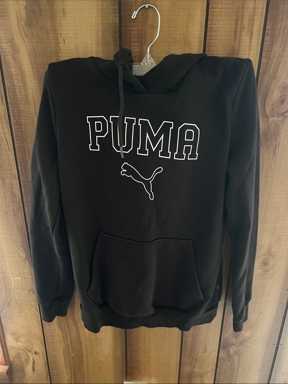 Puma Black Hoodie with White Logo